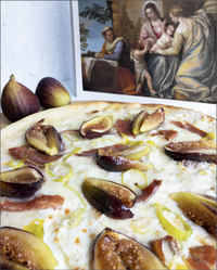 Roasted Leek, Prosciutto, and Fig Pizza
